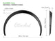 Clinched Classic 5cm (2") universal fender flare dimensions drawing