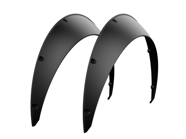 Clinched Classic 9cm (3.5") universal fender flares, pair, three-quarter view