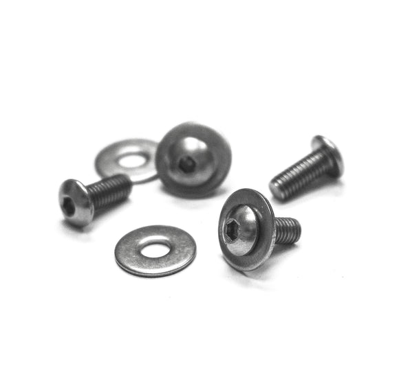 Clinched Type 3 installation hardware kit with button head bolts and flat washers, view 2