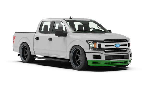 2017-2020 Ford F-150 Crew Cab with Clinched front valance, three-quarter view render