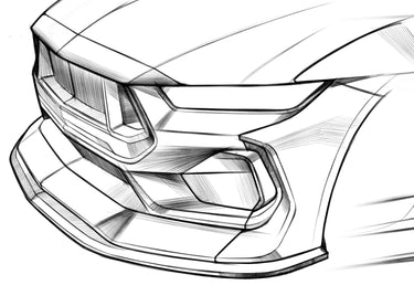 Ford Mustang S650 widebody kit sketch