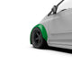 Clinched Eurolook 10cm (3.9") universal fender flare on a car, three-quarter view render