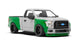 Clinched widebody kit installed on 2015-2017 Ford F-150 Single Cab with 6.5 ft rear bed, front three-quarter view render