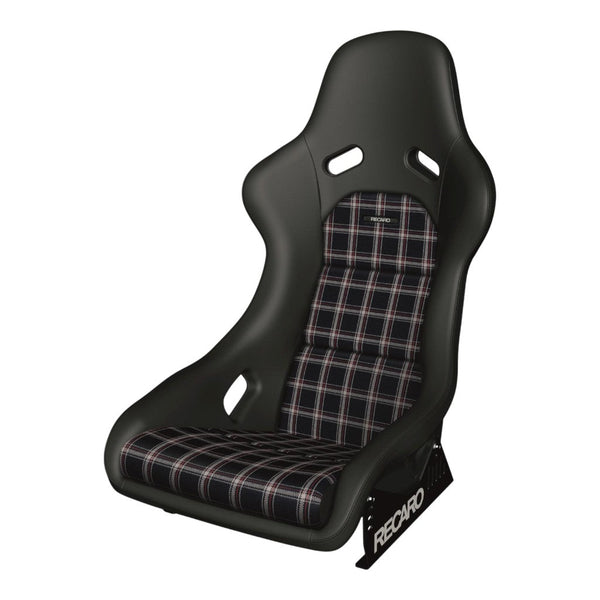 Recaro Classic Pole Position seat — Black Leather / Classic Checkered (view 1)